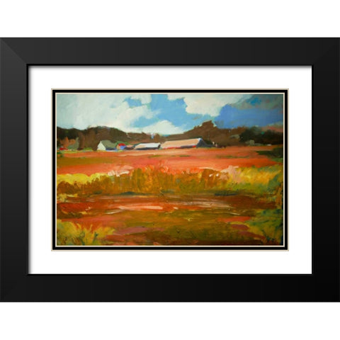 In the Fields Black Modern Wood Framed Art Print with Double Matting by Barbini, Eddie