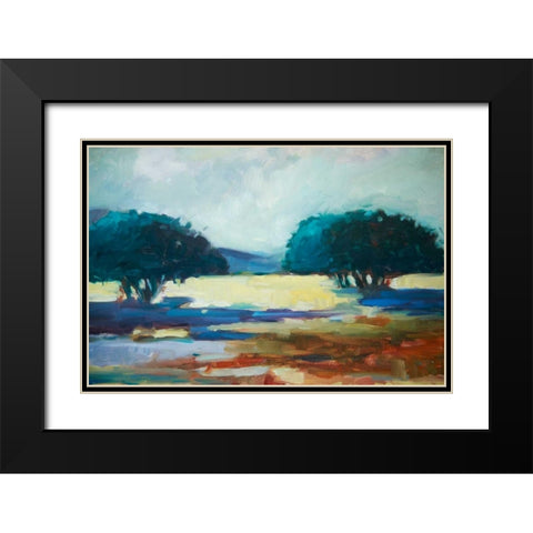 The Opening Black Modern Wood Framed Art Print with Double Matting by Barbini, Eddie