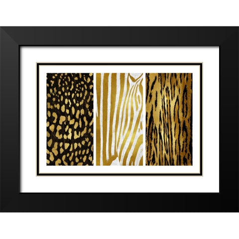 Wild Trio II Black Modern Wood Framed Art Print with Double Matting by Roberts, Ellie