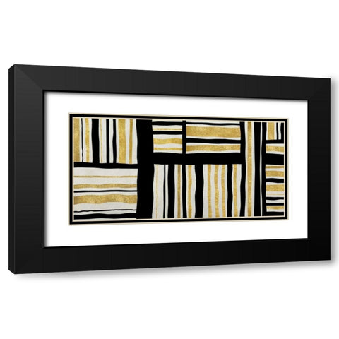 Intersect II Black Modern Wood Framed Art Print with Double Matting by Roberts, Ellie