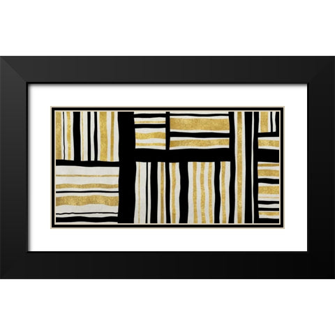 Intersect II Black Modern Wood Framed Art Print with Double Matting by Roberts, Ellie