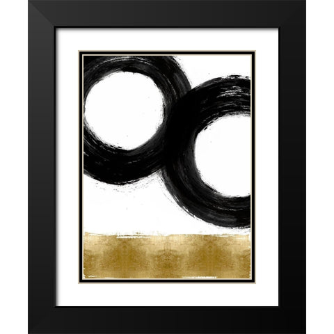 Gravitate III Black Modern Wood Framed Art Print with Double Matting by Roberts, Ellie