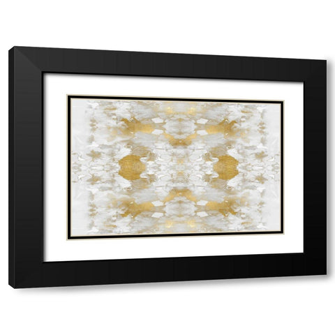 Reflections in Gold V Black Modern Wood Framed Art Print with Double Matting by Blake, Madeline