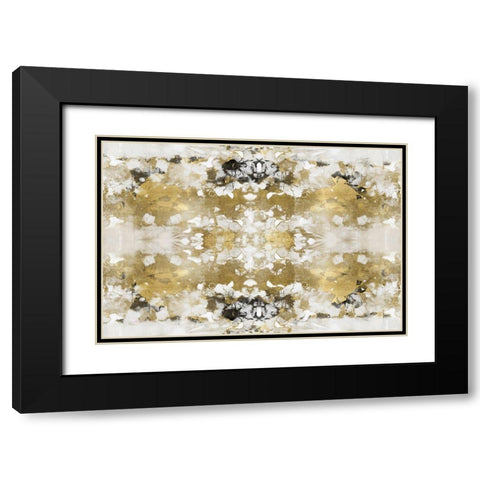 Reflections in Gold VII Black Modern Wood Framed Art Print with Double Matting by Blake, Madeline