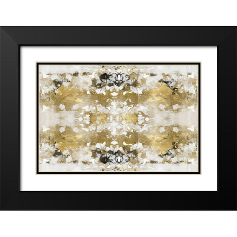 Reflections in Gold VII Black Modern Wood Framed Art Print with Double Matting by Blake, Madeline