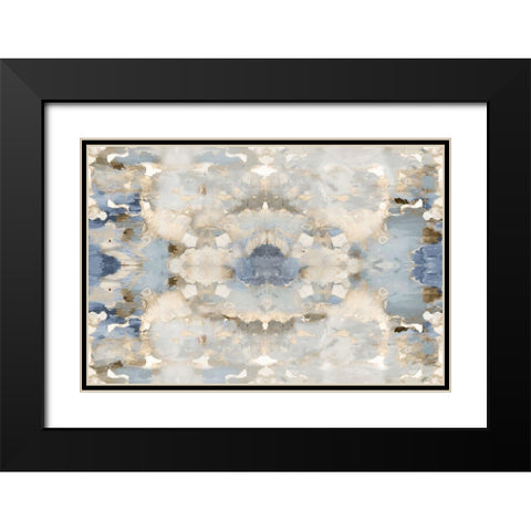 Harmony Blue and Brown II Black Modern Wood Framed Art Print with Double Matting by Blake, Madeline