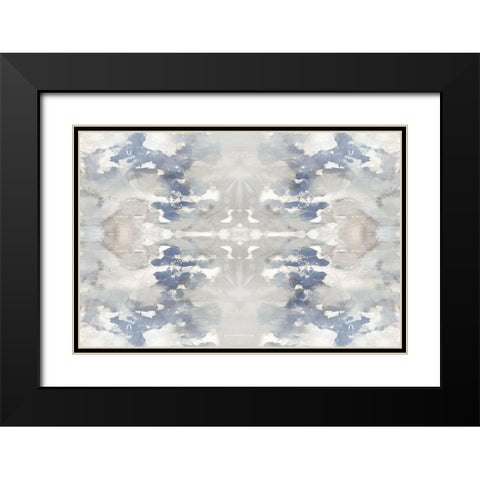 Harmony Blue I Black Modern Wood Framed Art Print with Double Matting by Blake, Madeline