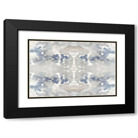 Harmony Blue II Black Modern Wood Framed Art Print with Double Matting by Blake, Madeline