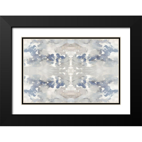 Harmony Blue II Black Modern Wood Framed Art Print with Double Matting by Blake, Madeline