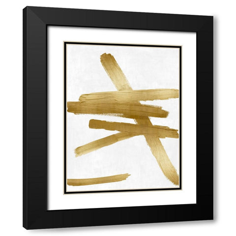 Crossroads Gold II Black Modern Wood Framed Art Print with Double Matting by Roberts, Ellie
