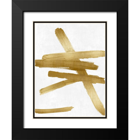 Crossroads Gold II Black Modern Wood Framed Art Print with Double Matting by Roberts, Ellie