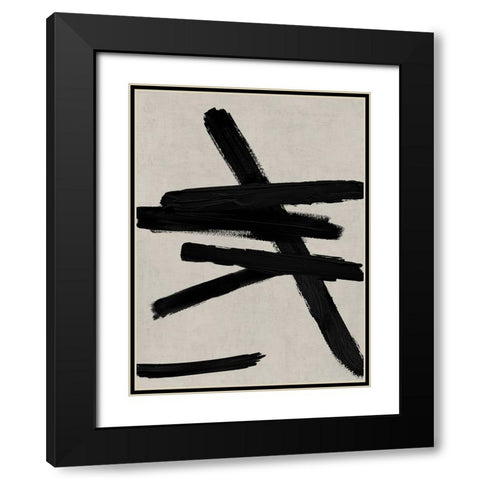 Crossroads I Black Modern Wood Framed Art Print with Double Matting by Roberts, Ellie