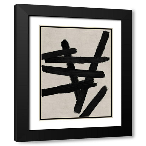 Crossroads II Black Modern Wood Framed Art Print with Double Matting by Roberts, Ellie