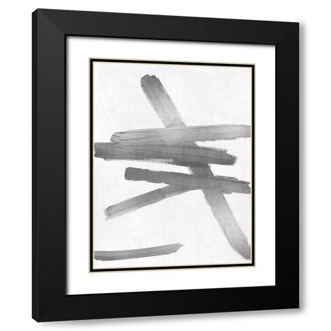 Crossroads Silver II Black Modern Wood Framed Art Print with Double Matting by Roberts, Ellie
