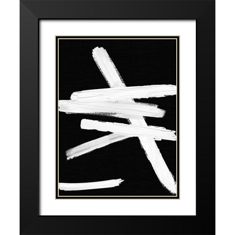 Crossroads White and Black II Black Modern Wood Framed Art Print with Double Matting by Roberts, Ellie