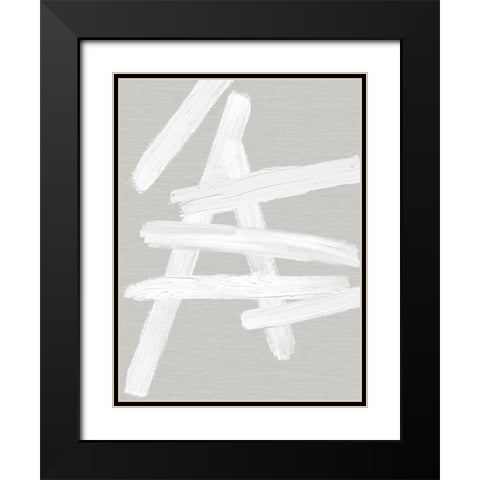Crossroads White on Gray III Black Modern Wood Framed Art Print with Double Matting by Roberts, Ellie