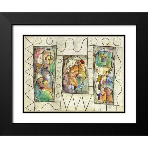 Oasis Black Modern Wood Framed Art Print with Double Matting by Waugh, Eric