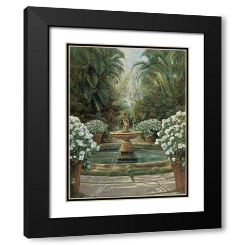 In the Garden Black Modern Wood Framed Art Print with Double Matting by Wright, Elizabeth