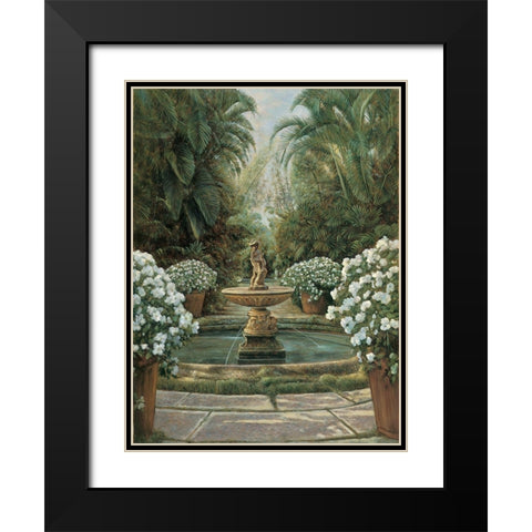 In the Garden Black Modern Wood Framed Art Print with Double Matting by Wright, Elizabeth