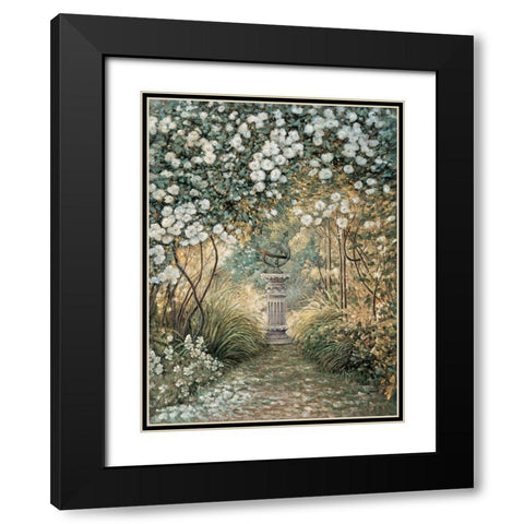 Garden Ornament Black Modern Wood Framed Art Print with Double Matting by Wright, Elizabeth
