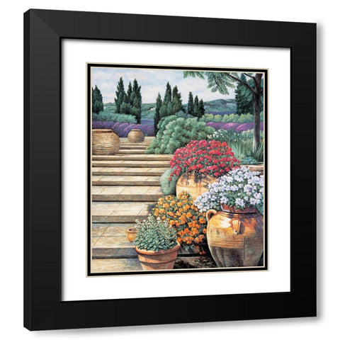 Provence Afternoon II Black Modern Wood Framed Art Print with Double Matting by Wright, Elizabeth