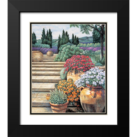 Provence Afternoon II Black Modern Wood Framed Art Print with Double Matting by Wright, Elizabeth