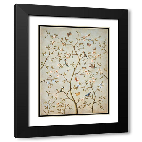 Le Printemp I Black Modern Wood Framed Art Print with Double Matting by Bouchardeau, Frances