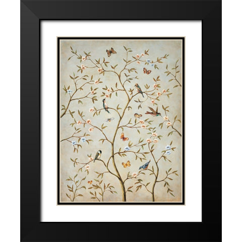 Le Printemp I Black Modern Wood Framed Art Print with Double Matting by Bouchardeau, Frances