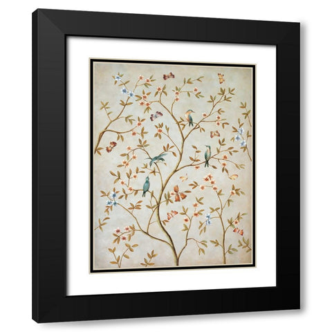 Le Printemp II Black Modern Wood Framed Art Print with Double Matting by Bouchardeau, Frances