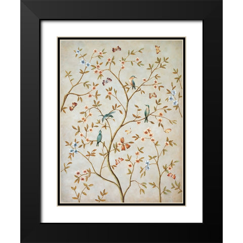 Le Printemp II Black Modern Wood Framed Art Print with Double Matting by Bouchardeau, Frances