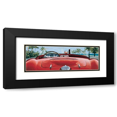 Granturismo Black Modern Wood Framed Art Print with Double Matting by Brook, Francis
