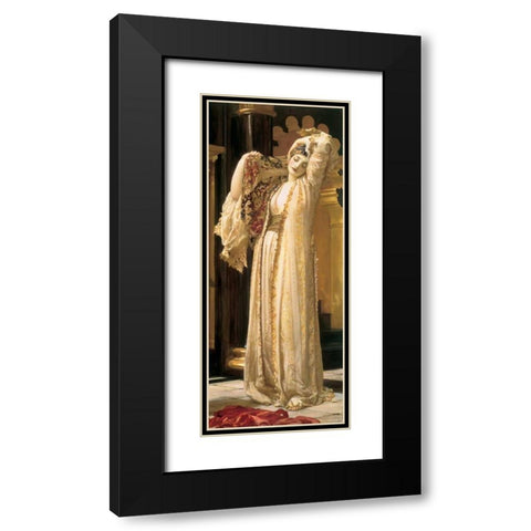 The Light of the Harem Black Modern Wood Framed Art Print with Double Matting by Leighton, Frederic
