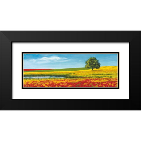 Era d estate Black Modern Wood Framed Art Print with Double Matting by Arnolfi, Giorgio