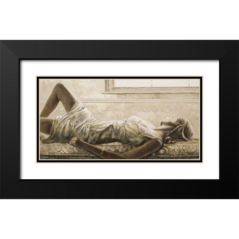 Dolce pensare Black Modern Wood Framed Art Print with Double Matting by Scala, Gualtiero Bassi