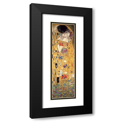 The Kiss Black Modern Wood Framed Art Print with Double Matting by Klimt, Gustav