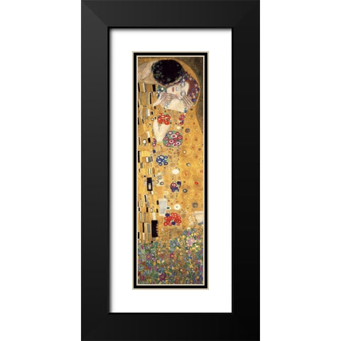 The Kiss Black Modern Wood Framed Art Print with Double Matting by Klimt, Gustav