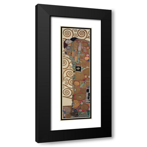 Fulfillment Black Modern Wood Framed Art Print with Double Matting by Klimt, Gustav