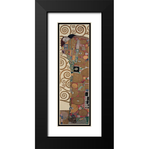 Fulfillment Black Modern Wood Framed Art Print with Double Matting by Klimt, Gustav