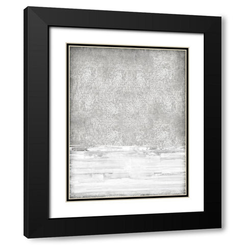 White on Silver I Black Modern Wood Framed Art Print with Double Matting by Gordon, Sofia