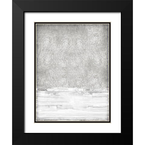White on Silver I Black Modern Wood Framed Art Print with Double Matting by Gordon, Sofia