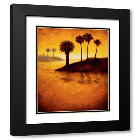 Lagoon I Black Modern Wood Framed Art Print with Double Matting by Williams, Gregory