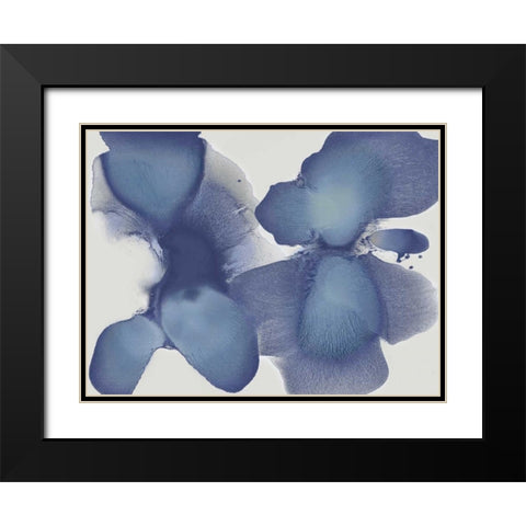 Animate Indigo II Black Modern Wood Framed Art Print with Double Matting by Carlson, Hannah