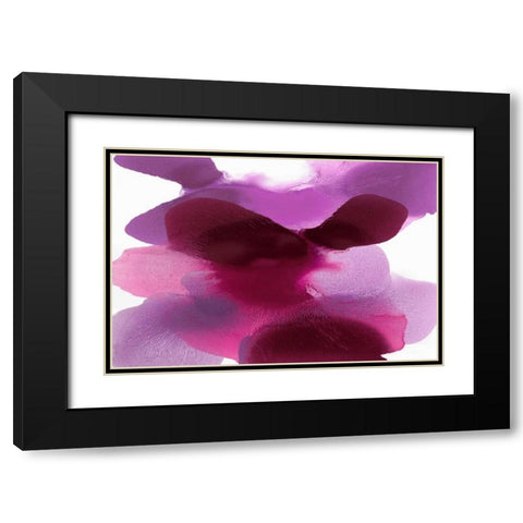 Magenta Drift Black Modern Wood Framed Art Print with Double Matting by Carlson, Hannah