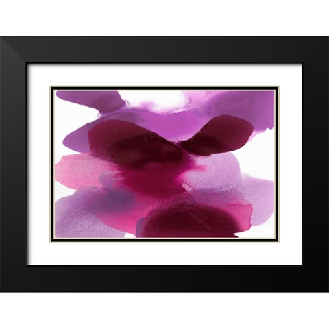 Magenta Drift Black Modern Wood Framed Art Print with Double Matting by Carlson, Hannah