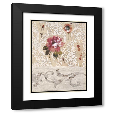 Panneau Neoclassique I Black Modern Wood Framed Art Print with Double Matting by Simon, Helene