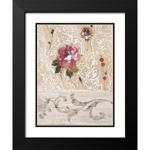 Panneau Neoclassique I Black Modern Wood Framed Art Print with Double Matting by Simon, Helene