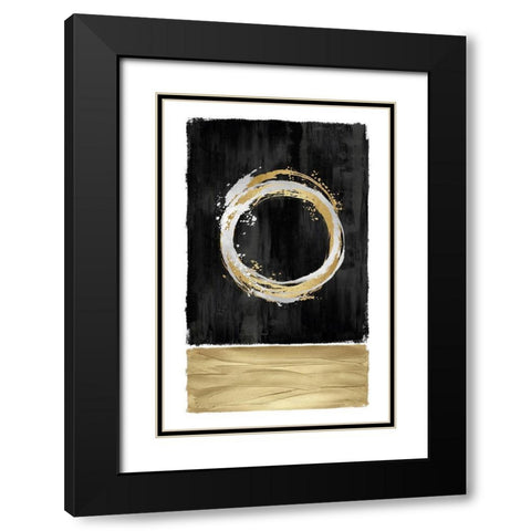 Inward Black II Black Modern Wood Framed Art Print with Double Matting by Harris, Natalie
