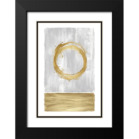 Inward Gold II Black Modern Wood Framed Art Print with Double Matting by Harris, Natalie