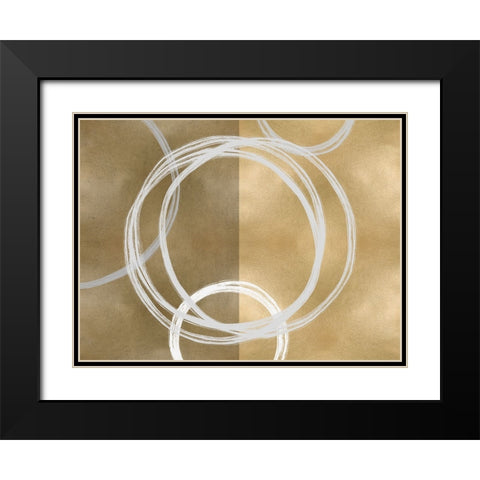 Unity Gold I Black Modern Wood Framed Art Print with Double Matting by Harris, Natalie