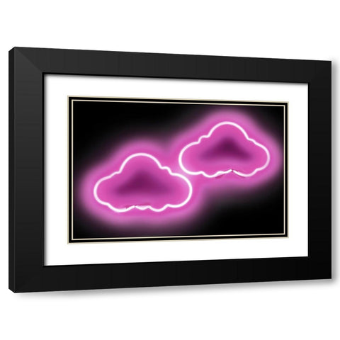 Neon Clouds PB Black Modern Wood Framed Art Print with Double Matting by Carr, Hailey